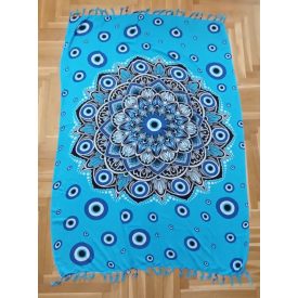 Kék mandalamintás szarong vagy strandlepedő - ÚJ