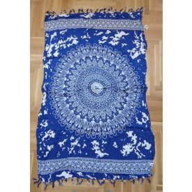 Sötétkék mandalamintás szarong vagy strandlepedő - ÚJ
