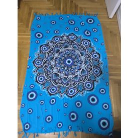 Kék mandalamintás szarong vagy strandlepedő - ÚJ