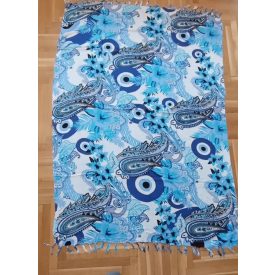  Kék Devil's Eye, gonosz szeme mintás szarong vagy strandlepedő - ÚJ