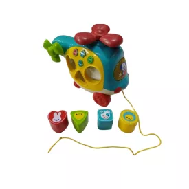   Zenélő, beszélő, hangot adó formabedobós helikopter - Vtech (angol nyelvű)