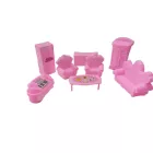 Műanyag játék bútorok kb 10 cm-es babákhoz - ÚJ