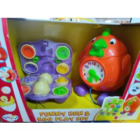  Vicces tojás és tyúk formakeresős játék - Funny Hen and Egg play set - ÚJ
