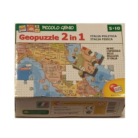 Geopuzzle, 2in1 - kétoldalú kirakó - Lisciani Giochi