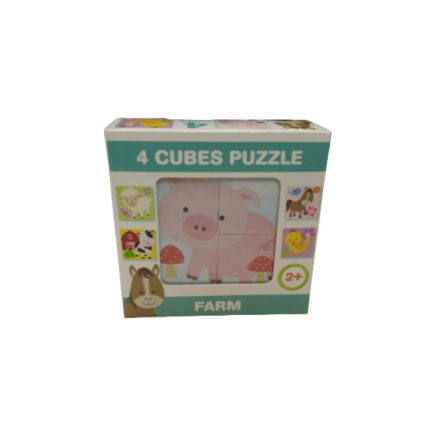 Házi állatos kocka puzzle - ÚJ