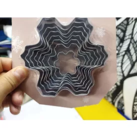 Karácsonyi fém sütikiszúró szett, hópelyhek - ÚJ