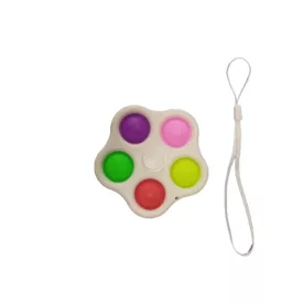   Pop-it és fidget spinner egyben - fehér, kis méretű - ÚJ