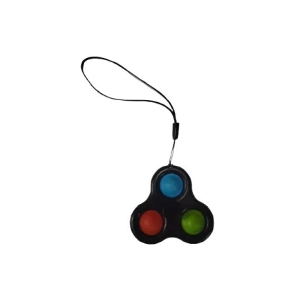 Akasztós kis pop-it fidget spinner, háromszög 