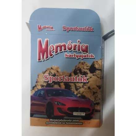Sportautók - memória kártyajáték - ÚJ 