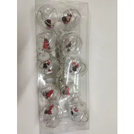 Mikulásos nagy gömb karácsonyi izzósor, égősor - ÚJ