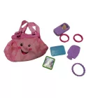Beszélő textil kistáska tartozékokkal - Fisher Price (kicsit koszos)