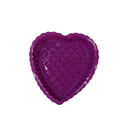 Lila szilikon szív alakú tortaforma - ÚJ