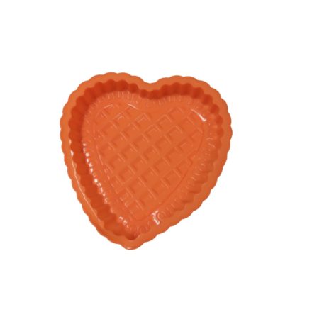 Narancssárga szilikon szív alakú tortaforma - ÚJ