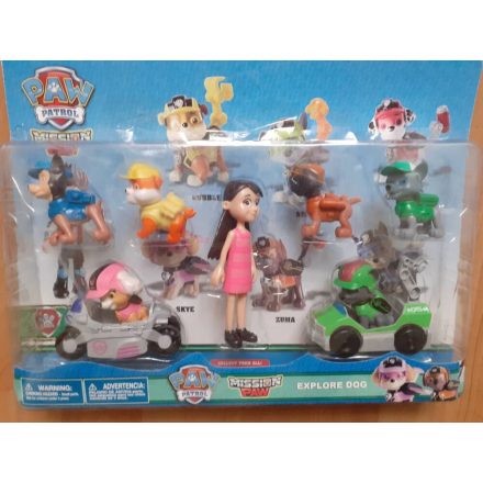 Mancs őrjárat figurák, 9 db-os szett - Paw Patrol - Mancs őrjárat - ÚJ