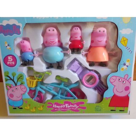 Dobozos szett - Bicikli, kvarcóra - Peppa Pig - Peppa malac - ÚJ