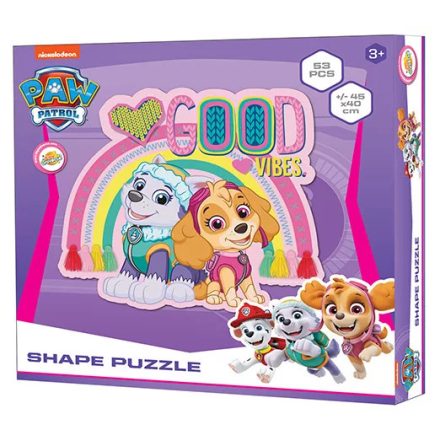 Mancs Őrjárat Vibes forma puzzle, 53 db-os - Paw Patrol - ÚJ