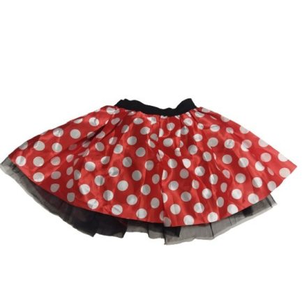 Piros pöttyös, tüllel alábélelt jelémezszoknya, kamasz vagy felnőtt méret - ÚJ