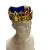 Kék bársony királyi korona, jelmezkiegészítő (tetején hiányzik egy kő)
