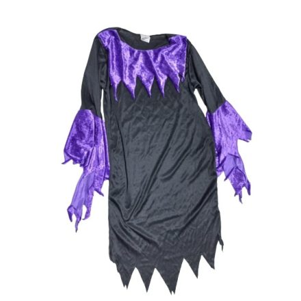 4-6 évesre fekete-lila jelmezruha, boszorkányruha - Halloween 