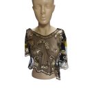 Fekete-arany fliiteres török mintás csipkegallér, gallér, charleston jelmezkiegészítő - ÚJ