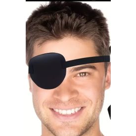   Kalóz jelmezkiegészítő, fekete állítható puha szemkötő - ÚJ
