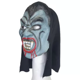   Fekete-kék gumi drakula, vámpír, szörny álarc - Halloween