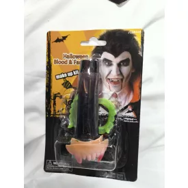   Művér és 2 vámpírfogsor (egyik foszforeszkál) - Halloween - ÚJ