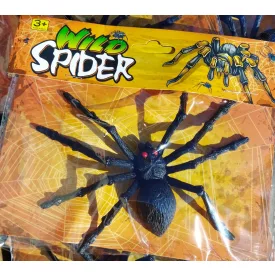   Nagyméretű műanyag fekete pók, dekoráció, partikellék - Halloween - ÚJ