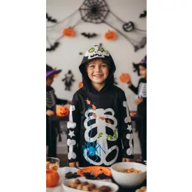 2 évesre fekete csontvázas halloween jelmezfelső - George