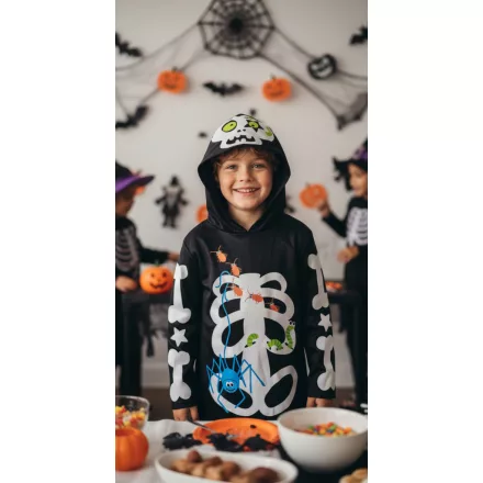 2 évesre fekete csontvázas halloween jelmezfelső - George