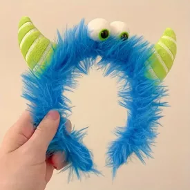   Kék szőrös szörnyecske fejpánt, fejdísz - Halloween - ÚJ
