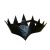 Filc fekete korona, jelmezkiegészítő - gonosz mostoha - Hófehérke