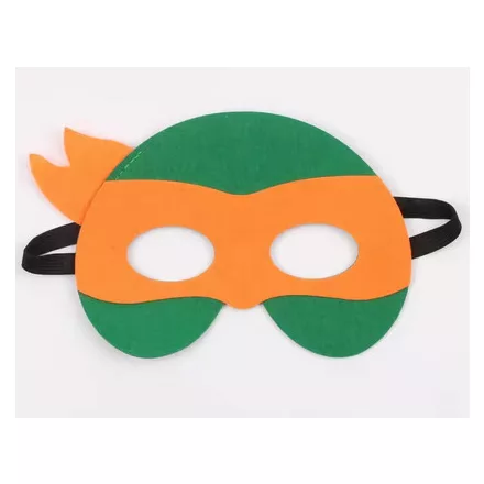 Filc maszk, álarc, jelmezkiegészítő - Michelangelo - Tini Ninja Teknőcök - ÚJ