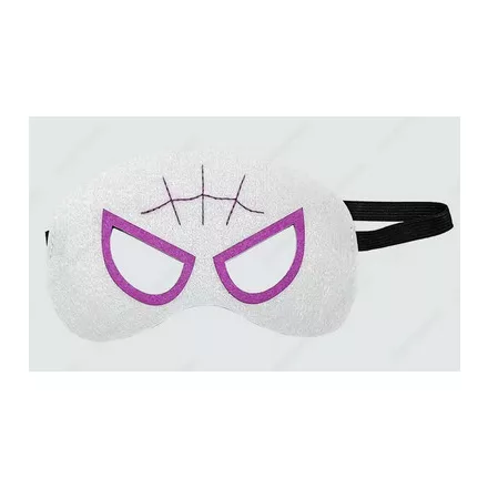 Fehér-lila filc maszk - Pókember - Spiderman - Spidergirl - ÚJ