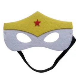 Sárga-fehér csillagos filc maszk - Wonder Woman - ÚJ