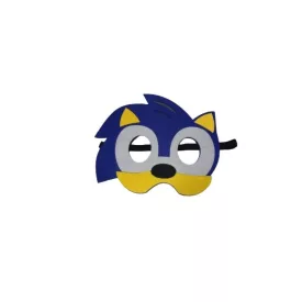   Kék filc maszk, álarc, jelmezkiegészítő - Sonic, a sündisznó - ÚJ