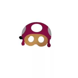   Pink filc maszk, álarc, jelmezkiegészítő, gomba - Super Mario - Nintendo - ÚJ