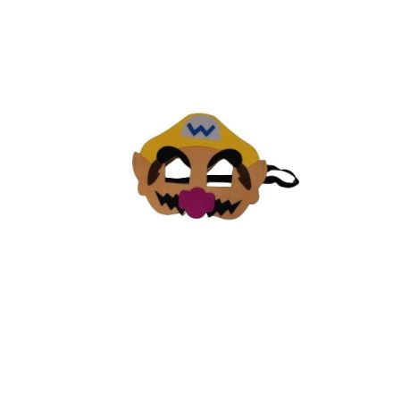 Sárga filc maszk, álarc, jelmezkiegészítő - Wario - Super Mario - Nintendo - ÚJ