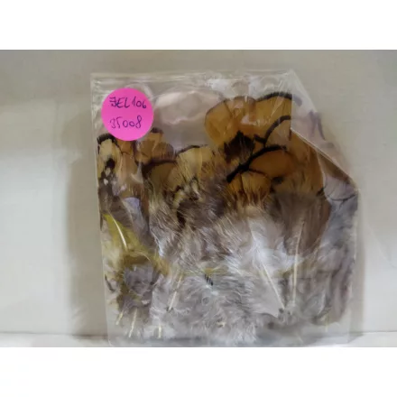 Kb 15 db barna-fekete pihepuha madártoll, dekoráció vagy jelmezkiegészítő - ÚJ