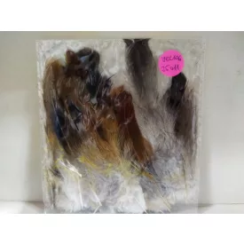   Kb 15 db barna-szürke puha madártoll, dekoráció vagy jelmezkiegészítő - ÚJ