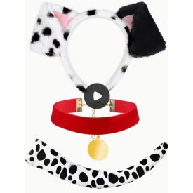   Dalmata jelmezkiegészítő, 3 részes (fül, nyakörv, farok) - ÚJ
