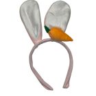 Rózsaszín-fehér nyuszi fül, jelmezkiegészítő - ÚJ