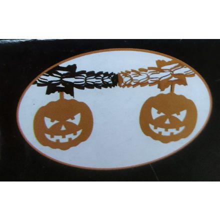 Tökös papír girland, 2 méteres, Halloween parti kiegészítő - ÚJ