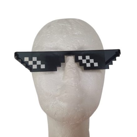 Pixeles napszemüveg, jelmezszemüveg (Minecraft jellegű)