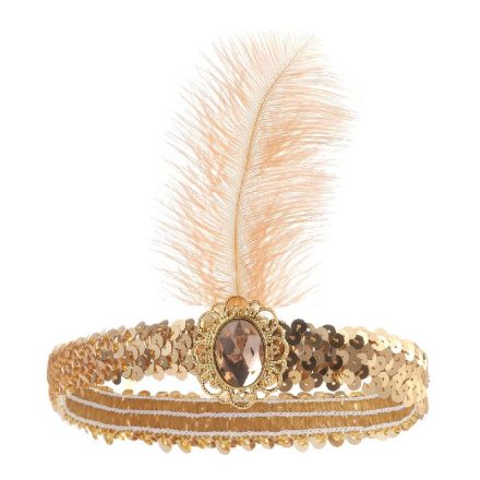 Arany tollas fejpánt, fejdísz - Charleston - ÚJ