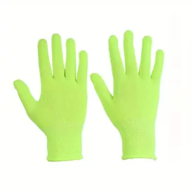 1 pár fluoreszkáló neonzöld, uv-zöld kesztyű - ÚJ