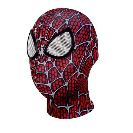 Piros-fekete Pókember, Spiderman maszk, álarc, kamasz, felnőtt méret - ÚJ