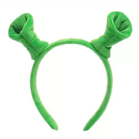   Shrek fejdísz, fül hajpánton, hajráfon, sötétzöld - ÚJ
