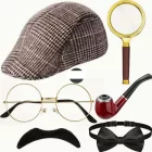 Sherlock Holmes nyomozó, detektív szett, 6 részes (kamasz vagy felnőtt méret) - ÚJ 