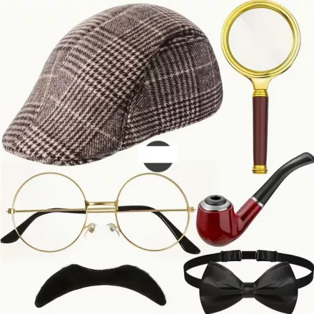Sherlock Holmes nyomozó, detektív szett, 6 részes (kamasz vagy felnőtt méret) - ÚJ 